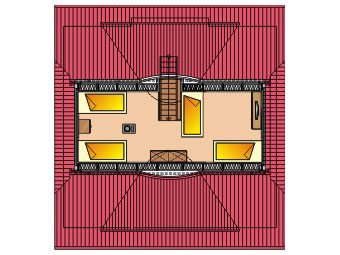Grundriss vom ausgebauten Spitzboden